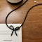 Colier funda din argint cu agate negre – cadou elegant pentru femei, pietre naturale 3 mm, 36 + 5 cm