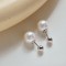 Cercei ball pearl argint, dama, perla si bila argint, argint 925, argintiu, 3,2gr