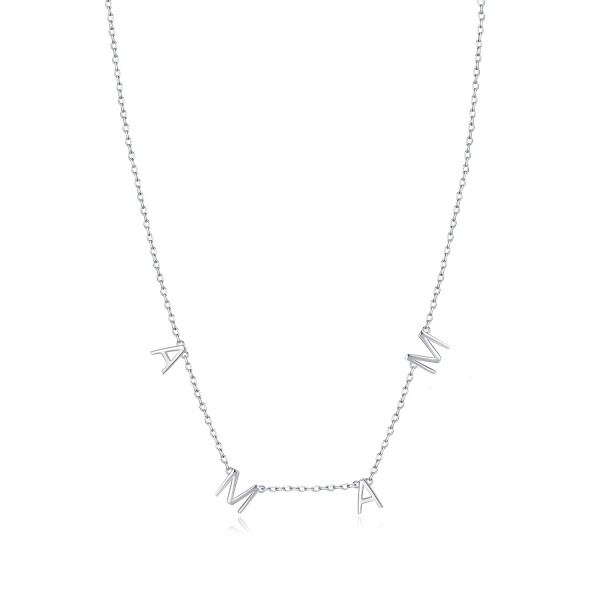 Lantisor mama argint, cadou mama argint, colier mama cadou, cadouri argint pentru mama, argint 925, auriu/argintiu 1,90 gr
