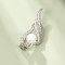 Brosa argint, martisor de argint, cadou martie, martisor educatoare, martisor invatatoare, dama, argint 925 rodiat, argintiu, 4,58 gr