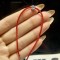 Bratara argint cu moissanit, bratara prieteniei, martisor argint, argint 925 rodiat, snur rosu, argintiu, 1,30 gr