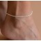 Bratara de picior perle de cultura mici si inchidere argint, bratara perle mici 2 mm, argint 925/argint 925 placat cu aur, reglabila, bratari glezna femei, 2,79 gr