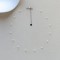 Colier Floating Pearls din argint cu perle cultura 3 mm, colier elegant la baza gâtului, perle naturale plutitoare 3 mm