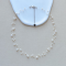 Colier floating pearls cu perle de cultura, colier fir transparent,  3 straturi, inchidere argint rodiat sau argint placat cu aur galben