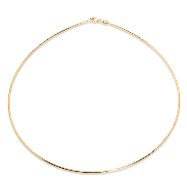 Lănțișor Flexibil Tip Colan din Argint Rodiat sau Argint Placat cu Aur Galben – Colier Minimalist Elegant pentru Femei, 40 cm, 2,76 gr