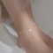 Bratara din argint placat cu aur de picior cu banuti, glezna, argint 925 suflat cu aur galben, 22 + 4 cm, auriu, 1,62 gr